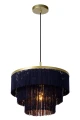 Lampa wisząca FRILLS niebieski | matowe złoto | mosiądz Ø 40cm E27 Lucide 03442/40/02 | 5411212031716 noxbox lampynox www.lampynox.pl