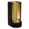 Kinkiet zewnętrzny KIRAN złoty mat | mosiądz | czarny LED 10W 2700K IP65 Lucide 45800/10/02 | 5411212452115 noxbox lampynox www.lampynox.pl