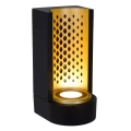 Kinkiet zewnętrzny KIRAN złoty mat | mosiądz | czarny LED 10W 2700K IP65 Lucide 45800/10/02 | 5411212452115 noxbox lampynox www.lampynox.pl