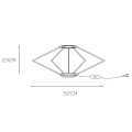 Lampa stołowa DIAMOND Matowe Złoto-Mosiądz śr.52cm. E27 Lucide 73507/52/02 | 5411212730497 noxbox lampynox www.lampynox.pl