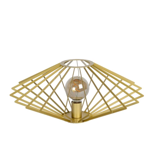 Lampa stołowa DIAMOND Matowe Złoto-Mosiądz śr.52cm. E27 Lucide 73507/52/02 | 5411212730497 noxbox lampynox www.lampynox.pl
