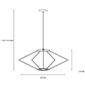 Lampa wisząca DIAMOND Matowe Złoto-Mosiądz śr.63cm. E27 Lucide 73407/63/02 | 5411212730480 noxbox lampynox www.lampynox.pl