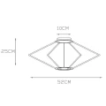 Lampa sufitowa DIAMOND Matowe Złoto-Mosiądz śr.52cm. E27 Lucide 73107/52/02 | 5411212730473 noxbox lampynox www.lampynox.pl