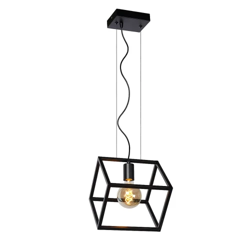 Lampa wisząca FABIAN Czarny E27 Lucide 00425/01/30 | 5411212010797 noxbox lampynox www.lampynox.pl