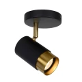 Spot FLORIS Czarny | Matowe złoto | Mosiądz GU10 Lucide 35913/01/30 | 5411212351760 noxbox lampynox www.lampynox.pl