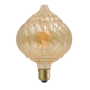 Żarówka dekoracyjna LED Vintage Amber BC125 E27 450lm, 4W, 2700K Filament Polux 308986