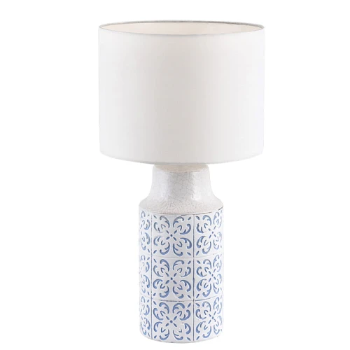 Agnes Biało - Niebieska lampka stołowa Rabalux 4309  5998250343099 lampynox noxbox lampynox.pl 1.jpg