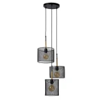 BASKETT Czarna 3xE27 Lampa wisząca Lucide 45459/03/30
