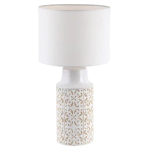 Agnes Biało - Beżowa lampka stołowa Rabalux 4310