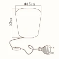Lampa stołowa GLORIO szary przydymiony Ø 45 cm E27 Lucide 25501/45/65 | 5411212250865 noxbox lampynox www.lampynox.pl
