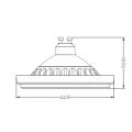 LEDSPOT ES111 9W 120° SMD 4000K Czarny OXYLED OXYL21S94B-120  5902701450465 lampynox noxbox www.lampynox.pl 2.jpg