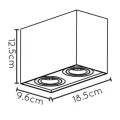 Downlight regulowany TUBE Biały 2xGU10 Lucide 229530231  5411212220950 lampynox noxbox www.lampynox.pl 4.jpg