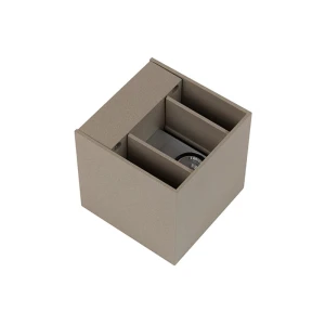 CUBE Brązowy kinkiet IP54 2x4,6W OXYLED OXYCUBE-9W-BR