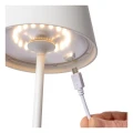 Lampka stołowa ściemnialna zewnętrzna JUSTIN Biała LED DIM 2,2W 3000K IP54 Lucide 278880331  5411212271761 lampynox noxbox 3.jpg
