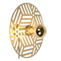 Kinkiet ścienny z włącznikiem na kablu OLENNA Złoto matowe śr. 25cm. E27 Lucide 052310102  5411212051271 lampynox noxbox www.lampynox.pl 3.jpg