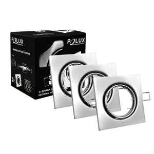 OPIN-IQA90N1 kwadrat nikiel trójpak oprawka sufitowa Polux 306968