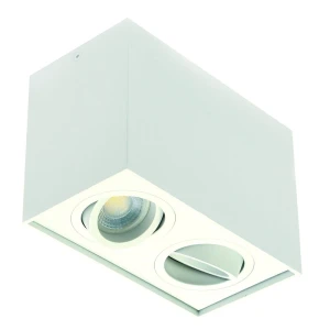 CHLOE DUO Biała regulowana 2xGU10 IP20 prostokątna Downlight Spectrum SLIP005035
