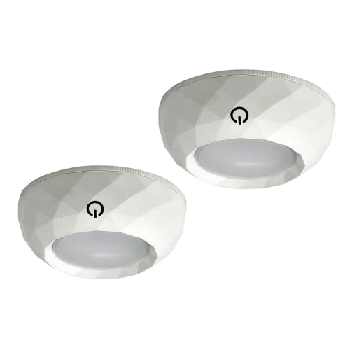 Lampa podszafkowa okrągła LED 4000K 2x12lm onoff 6xAAA incl Polux 311122  5901508311122 lampynox noxbox www.lampynox.pl 1.jpg
