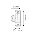 Kinkiet zewnętrzny Charlotte GU10 2x4,5W 3000K Rabalux 8560  5998250385600 lampynox noxbox www.lampynox.pl 4.jpg