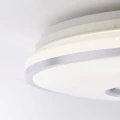 Lampa sufitowa VISITATION Biało-srebrna LED 32W Barwa światła zmienna 3000-6000K RGB ściemnialna z pilotem z tylnym podświetleniem Brilliant G97044/58 | 4004353359972 noxbox lampynox www.lampynox.pl