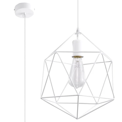 Lampa Wisząca Gaspare Biała SL.0290 Sollux NOXBOX lampynox.jpg