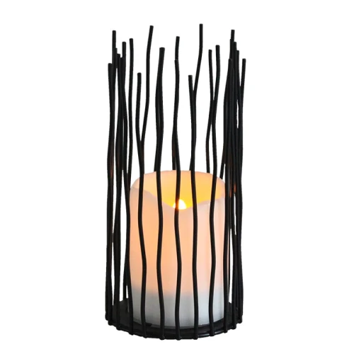 Latarenka bateryjna NYBORG M  Led czarna wys. 22cm IP44 2xAA metal Polux  313256 5901508313256 noxbox lampynox www.lampynox.pl 1.jpg