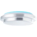 Lampa sufitowa VILMA Biało-srebrna LED 24W Barwa światła zmienna 3000-6000K RGB ściemnialna z pilotem z tylnym podświetleniem Brilliant G97041/58 | 4004353359941 noxbox lampynox www.lampynox.pl