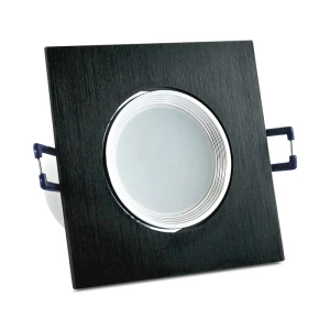 Oprawka podtynkowa LED POLUX MOON 3000K OLAL 6W 470lm 90° kwadrat czarna szczotkowana