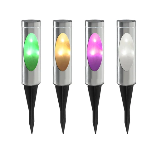 Lampa solarna RGB Togo-35 inox wys 35cm Polux 312204  5901508312204 lampynox noxbox www.lampynox.pl.jpg