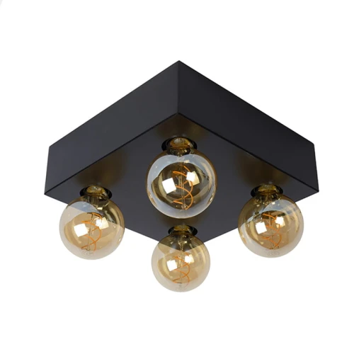 Lampa sufitowa SURTUS Czarna 4xE27 Lucide 301740430  5411212302373 lampynox noxbox www.lampynox.pl 1.jpg