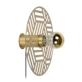 Kinkiet ścienny z włącznikiem na kablu OLENNA Złoto matowe śr. 25cm. E27 Lucide 052310102  5411212051271 lampynox noxbox www.lampynox.pl 1.jpg