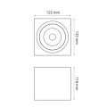 Downlight SASARI SQ 10W 816lm 3000K Czarna OXYLED DLN10 36 3K S czarny  5902701451554 lampynox noxbox www.lampynox.pl 2.jpg