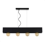SURTUS Czarna 4xE27 Lampa wisząca Lucide 30474/04/30