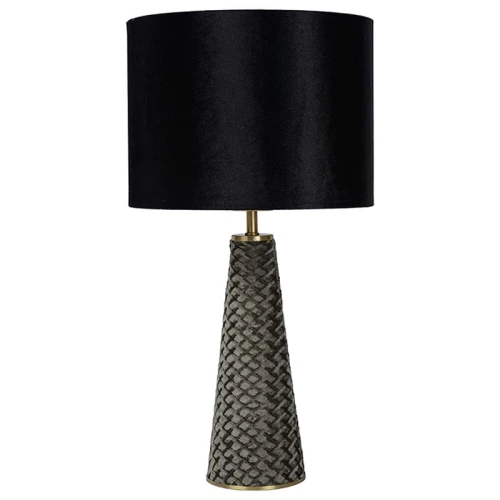 Lampka stołowa EXTRAVAGANZA VELVET Czarna śr. 25cm. E27 Lucide 105018130  5411212105295 lampynox noxbox www.lampynox.pl 1.jpg