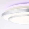 Lampa sufitowa VILMA Biało-srebrna LED 32W Barwa światła zmienna 3000-6000K RGB ściemnialna z pilotem z tylnym podświetleniem Brilliant G97042/58 | 4004353359958 noxbox lampynox www.lampynox.pl