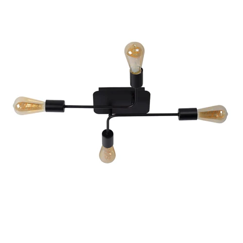 Lampa sufitowa LESTER Czarna 4xE27 Lucide 211180430  5411212211026 lampynox noxbox www.lampynox.pl 1.jpg