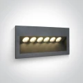 Oprawa zewnętrzna wpuszczana ścienno schodowa Antracyt LED 6x1W 3000K IP65 One Light 68050ANW  5291889043720 noxbox lampynox www.lampynox.pl 1.jpg