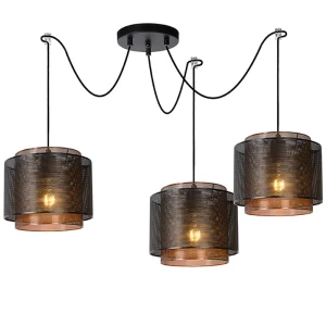 ORRIN Czarna 3xE27 śr. 25cm Lampa wisząca Lucide 02404/03/30