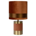 EXTRAVAGANZA FRIZZLE Brązowy | Mosiądz śr. 18cm. E14 Lampka stołowa Lucide 10500/81/43