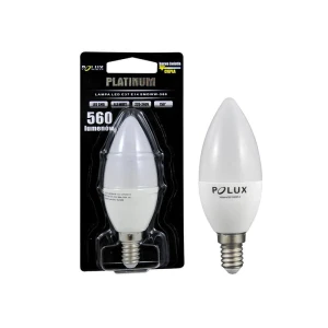 Żarówka LED C37 E14 6,5W SMDWW 560lm 3000K pc+alum.