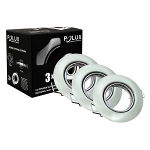 OPIN-IOA90N1 okrągła nikiel trójpak oprawka sufitowa Polux 306920