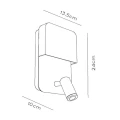 Kinkiet snake LED 5W z gniazdem USB BOXER Czarny LUCIDE 792000830  5411212791535 lampynox noxbox www.lampynox.pl 6.jpg