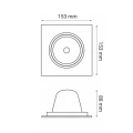 Oprawa podtynkowa PRESCO SQ szer. 15,3cm 16W 3000K OXYLED DL16 36 3K S135 biały  5902701450854 lampynox noxbox www.lampynox.pl 3.jpg