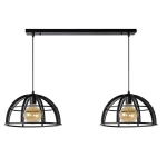 DIKRA Czarna 2xE27 Lampa wisząca Lucide 76464/02/30