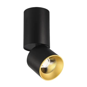 NIXA LED czarno - złota lampa natynkowa ruchoma czarna 309518  