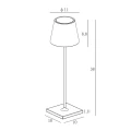 Lampka stołowa ściemnialna zewnętrzna JUSTIN Biała LED DIM 2,2W 3000K IP54 Lucide 278880331  5411212271761 lampynox noxbox 10.jpg