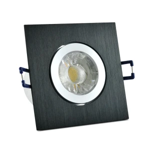 Oprawa podtynkowa LED POLUX STAR OLAL 5,5W kwadrat czarna szczotkowana 5000K